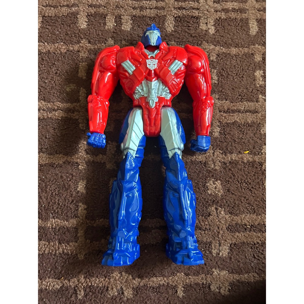 Transformers Optimus Prime Action Figure Red Blue Silver 12 Inch Titan Hero Toy